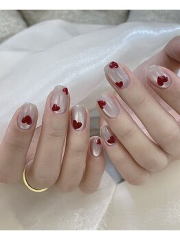 ベイビーユーミネイル(BabyYouMiNail)/マグネット×ハートアート