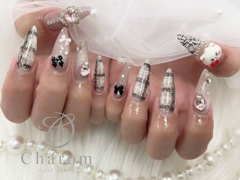 ツイード×チェックネイル