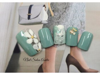 ネイルサロン アミティエ(Nail Salon Amitie)/サイドフラワーfootネイル