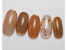 ネイルサロン ラフィネ(Raffine)/ブラウンミラーネイル