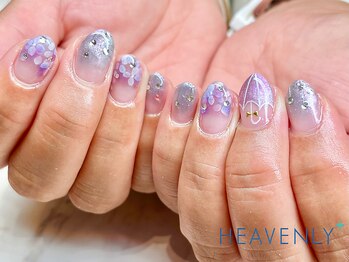 ヘブンリープラス+ Luz湘南辻堂店/紫陽花 梅雨 ネイル パラジェル