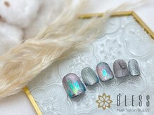 ブレス 仙台駅前本店(BLESS)/シックなアートに立体ネイル♪