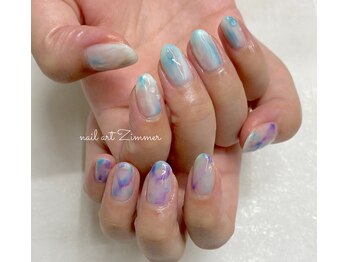 ネイルアート ジマー/60minartコースのちぐはぐ