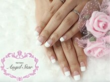 エンジェルスター(Angel Star)/大人上品ハーフフレンチネイル♪