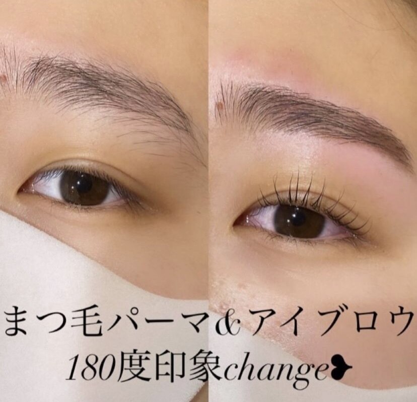 【赤石指名】パリジェンヌラッシュリフト&アイブロウWAX脱毛\6600