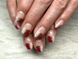 ぬりかけニュアンスネイル♪