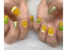 ネイルアンドアイラッシュスタジオ シュシュ(chouchou)/フルーツオレンジレモンぷっくり