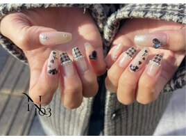 #千鳥柄ネイル