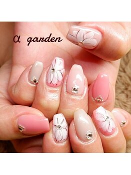 ネイルサロン アルファガーデン 町田本店(α garden)/4本アートコース●オフ込み2h