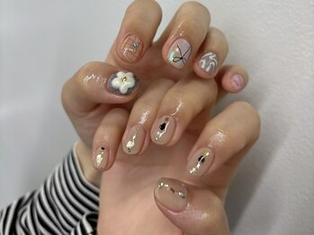 インザピンクリリー(in the pink LILY)/個性派ネイル/ワンホンネイル