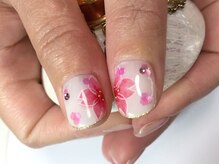 ネイル サロン コービーズ(nail salon COBES)/さくら＆ビジュー☆