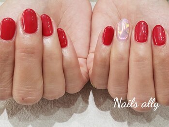 ネイルズアリー 立川店(Nails ally)/氷ネイル×うるうるネイル×秋