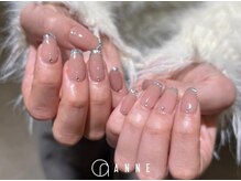 ガラスフレンチネイル
