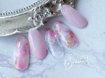 ボネール(nail ＆ eyelash Bounail)/夏ネイル　ニュアンス　ピンク