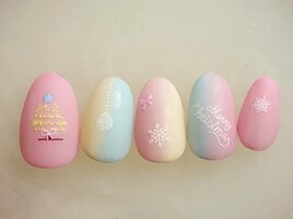 パステルカラーのクリスマス