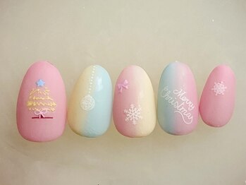 ネイルサロン フローリア(nail salon Florir)/パステルカラーのクリスマス