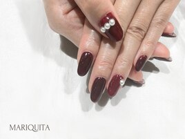 パールビジュー/ボルドー