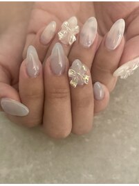 水色＊ニュアンスドット柄