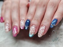 ネイルプラスユウ(NAIL+U)/お花フレンチ