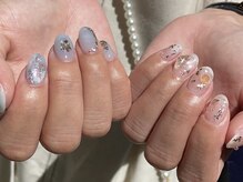 アンドココ 下北沢店(And & coco.)/くすみブルーとクリア水滴