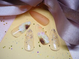 夏を感じるひまわりnail