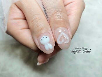 シュガーネイル(sugar nail)/ミッフィー&ぷっくり