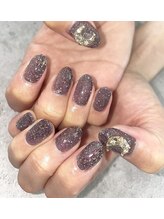 バーガンディ(BURGUNDY)/フラッシュネイル