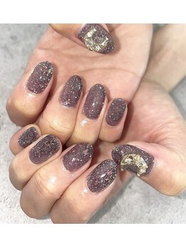 バーガンディ(BURGUNDY)/フラッシュネイル