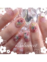 ネイルスウィート(Nail Sweet)/バラペイントアート