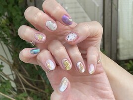 アニマル風とぷくぷくネイル