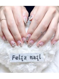 キラキラストーンネイル