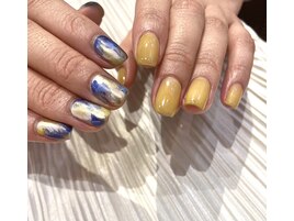 ニュアンスちぐはぐネイル