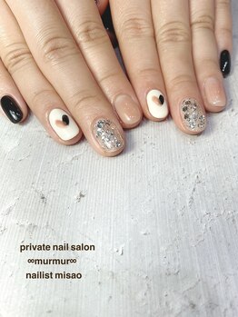 プライベート ネイルサロン マーマ(murmur)/ニュアンスハートネイル