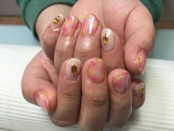 リリーヘブン(LILY HEAVEN)/春のふんわりタイダイnail