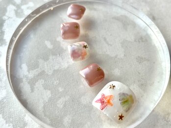 ブレスネイル(brace Nail)/貝殻夏ネイル