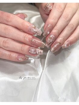 アピュ(APUU)/ツイード柄ネイル