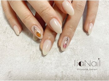 リアネイル(liaNail)/手描きフラワーネイル☆