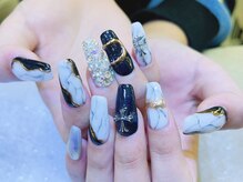 ネイルサロン ジェイ(Nail Salon J)/ニュアンス黒埋め尽くしネイル