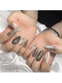 くすみニュアンスネイル