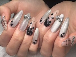 ワンホン風パーツネイル