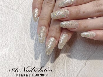 エーネイルサロン プラーカ本店(A-Nail Salon)/キラキラワンカラー