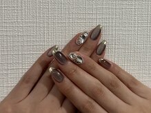 ネイル スパ ココプラス(Nail spa Cocoplus)/マグネットとミラーフレンチ