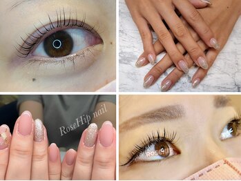 ローズヒップ(Rose Hip)の写真/☆ネイル＆アイメニューの同時施術可能♪時短でキレイが叶う☆お仕事や家事などで忙しい方にもオススメ！