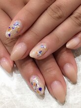 レディグリッター(Lady glitter)/ヌーディグラデ&ブルーシェル