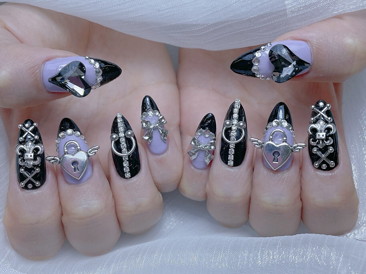 ネイルチップ 量産型 大人かわいい 水色ネイル 鍵ネイル ハート シンプル 地雷 ネイルチップ 量産型 大人かわいい 水色ネイル 鍵ネイル ハート