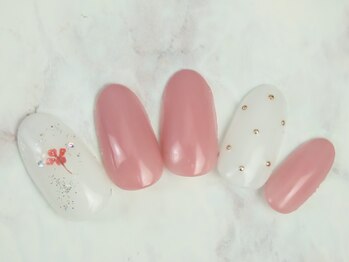 ネイルプラータ(Nail Plata)/フラワーシンプルネイル【6980】