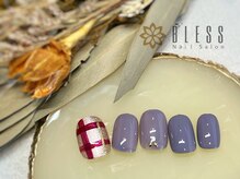 ネイルアンドアイラッシュ ブレス エスパル山形本店(BLESS)/マグネットでチェック柄