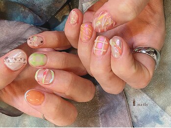 アイネイルズ 渋谷店(I nails)/ゼブラ柄ニュアンス¥11000