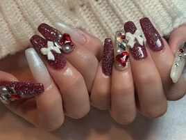 ガーリーフラッシュネイル