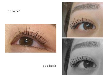 コロレ(colore')の写真/憧れのナチュラル上品EYEに☆自まつ毛を活かすパーマデザイン！パリジェンヌも選択可能♪
